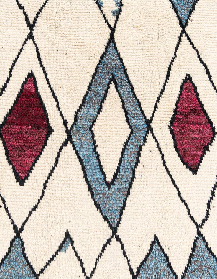 Detail image of  9' x 11' 10  Hand Knotted Moroccan Wool Rug