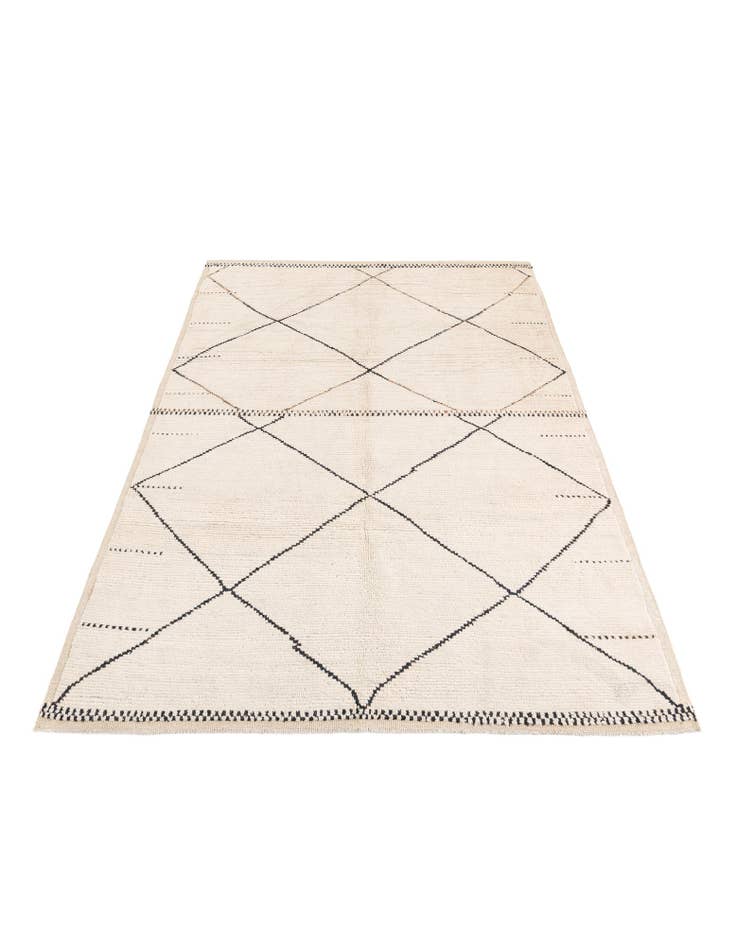 Detail image of  6' 3 x 9' 5  Hand Knotted Moroccan Wool Rug