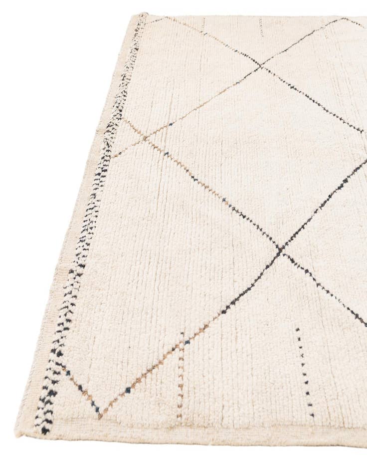 Detail image of  6' 3 x 9' 5  Hand Knotted Moroccan Wool Rug