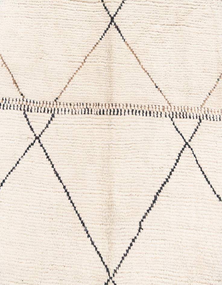 Detail image of  6' 3 x 9' 5  Hand Knotted Moroccan Wool Rug