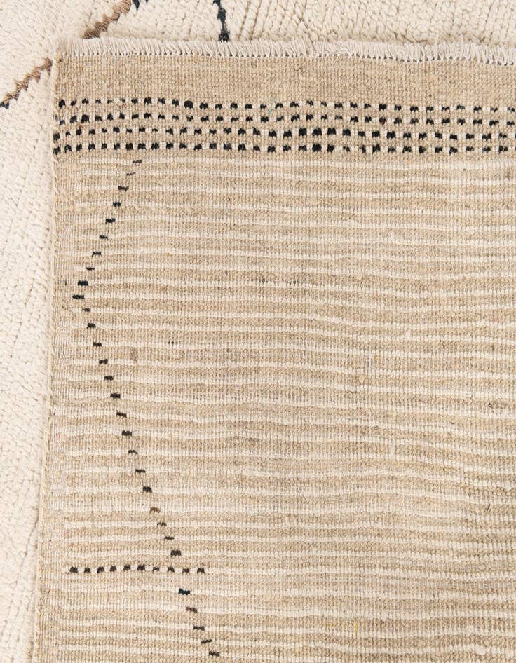 Detail image of  6' 3 x 9' 5  Hand Knotted Moroccan Wool Rug