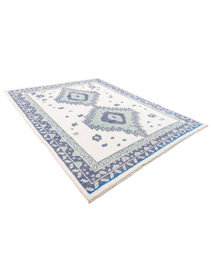 Detail image of  7' 10 x 9' 10  Hand Knotted Moroccan Wool Rug