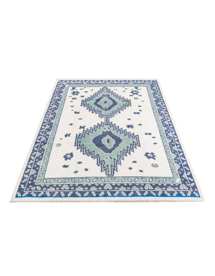 Detail image of  7' 10 x 9' 10  Hand Knotted Moroccan Wool Rug