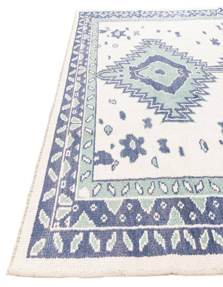 Detail image of  7' 10 x 9' 10  Hand Knotted Moroccan Wool Rug