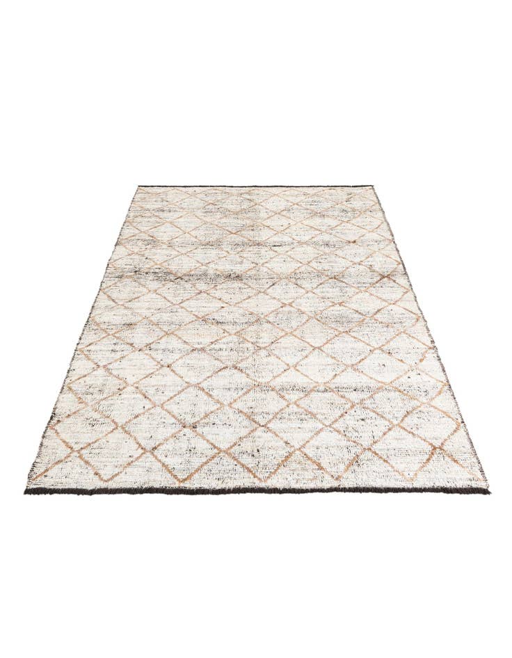 Detail image of  5' 2 x 7'  Hand Knotted Moroccan Wool Rug