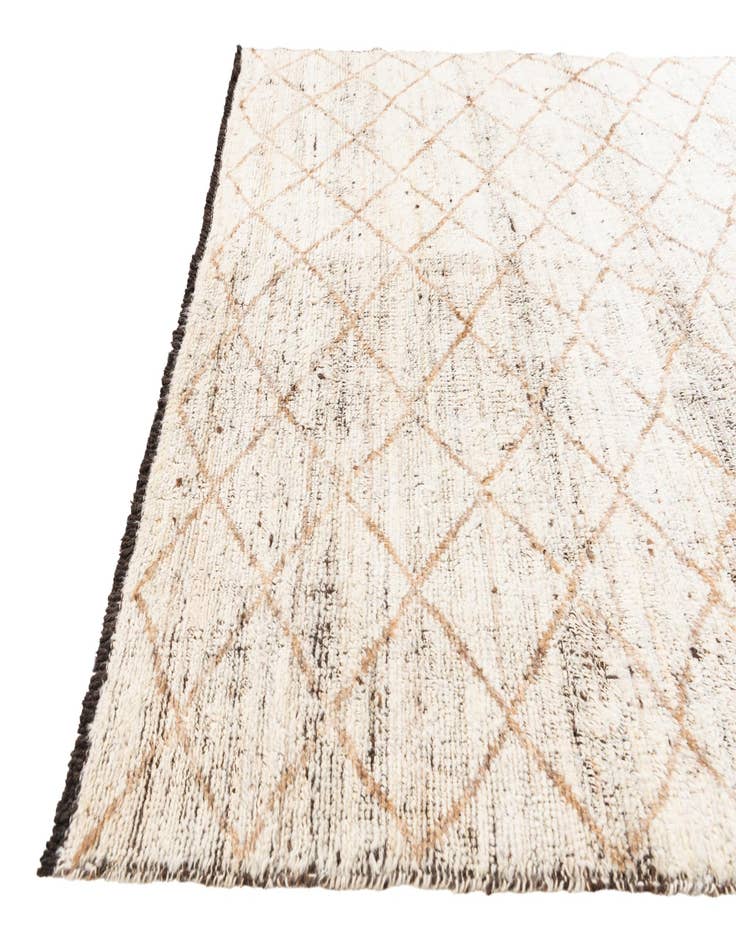 Detail image of  5' 2 x 7'  Hand Knotted Moroccan Wool Rug