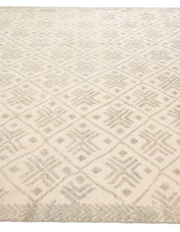 Detail image of  7' 10 x 9' 10  Hand Knotted Moroccan Wool Rug