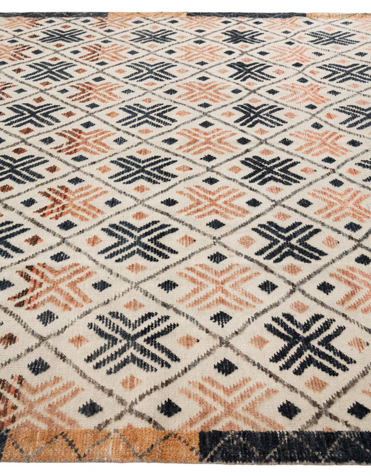 Detail image of  7' 7 x 10' 7  Hand Knotted Moroccan Wool Rug