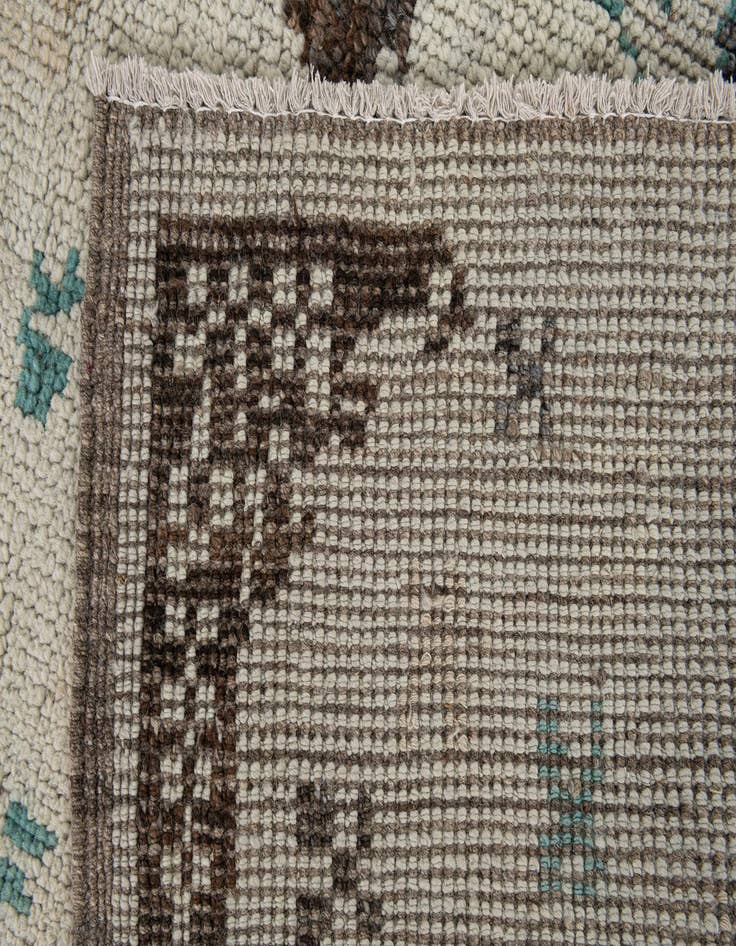 Detail image of  5' 8 x 7'  Hand Knotted Moroccan Wool Rug