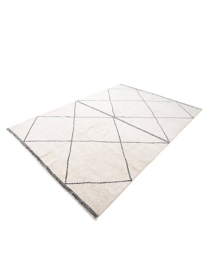 Detail image of  6' 5 x 9' 1  Hand Knotted Moroccan Wool Rug