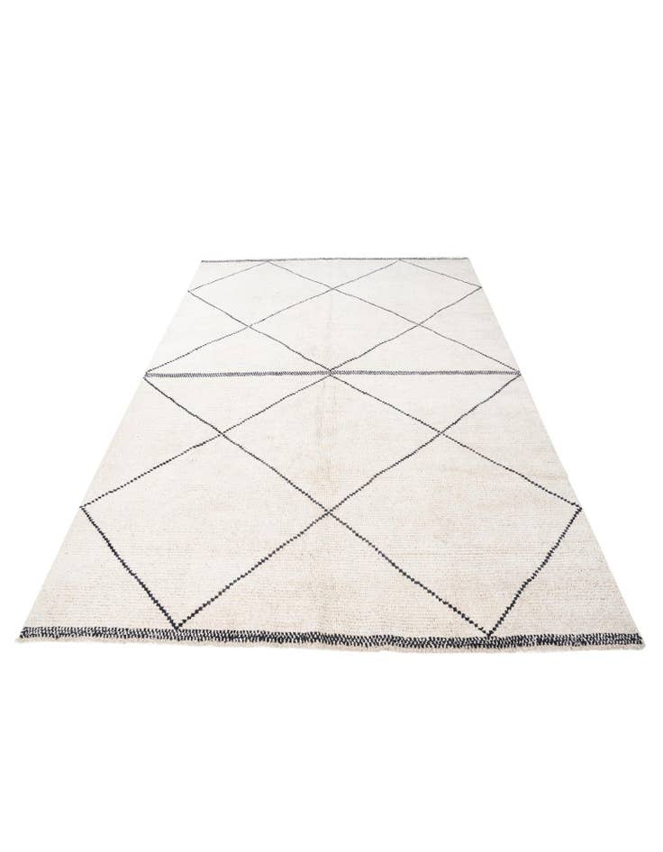 Detail image of  6' 5 x 9' 1  Hand Knotted Moroccan Wool Rug