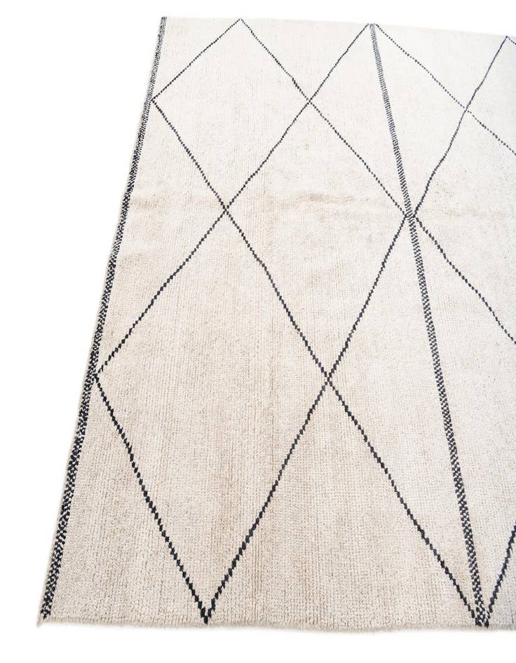 Detail image of  6' 5 x 9' 1  Hand Knotted Moroccan Wool Rug