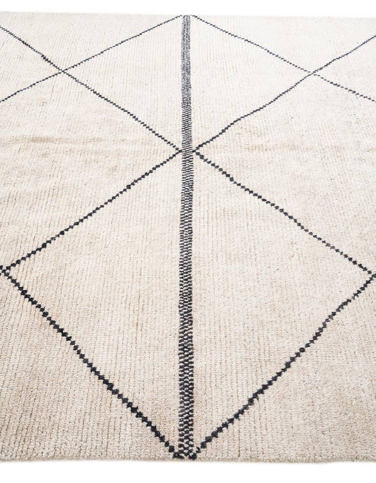 Detail image of  6' 5 x 9' 1  Hand Knotted Moroccan Wool Rug