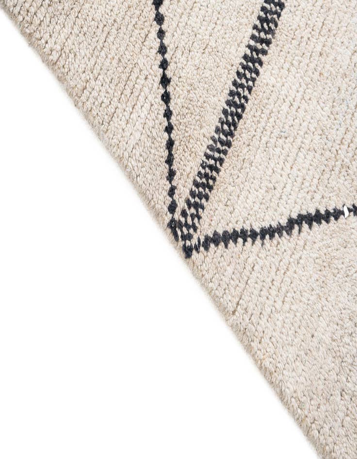 Detail image of  6' 5 x 9' 1  Hand Knotted Moroccan Wool Rug