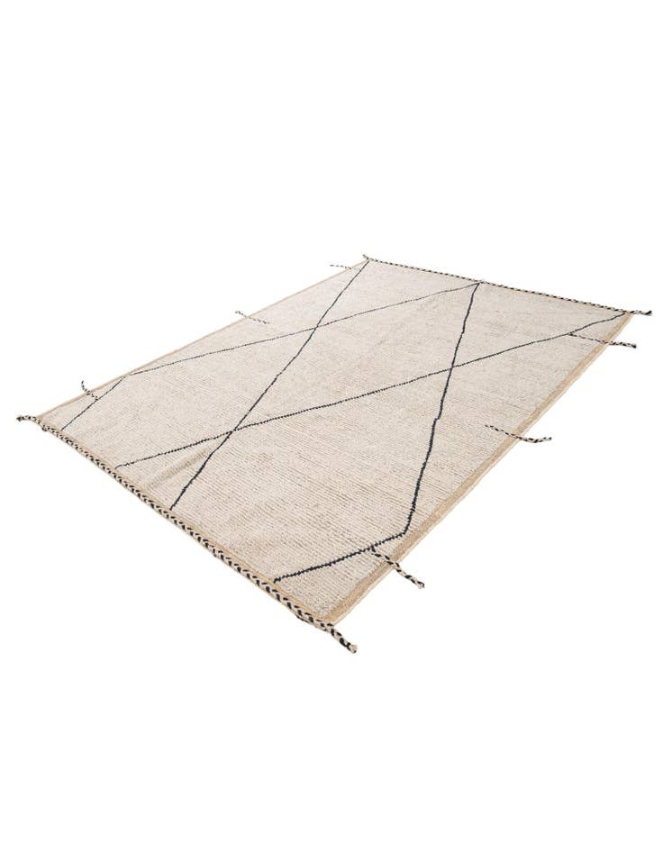 Detail image of  6' 9 x 9'  Hand Knotted Moroccan Wool Rug