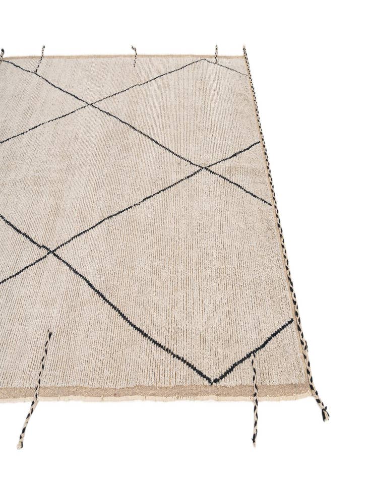 Detail image of  6' 9 x 9'  Hand Knotted Moroccan Wool Rug