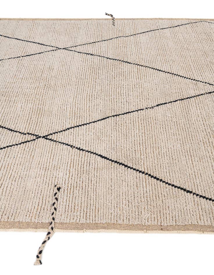 Detail image of  6' 9 x 9'  Hand Knotted Moroccan Wool Rug