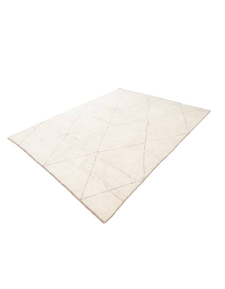 Detail image of  6' 10 x 8' 8  Hand Knotted Moroccan Wool Rug