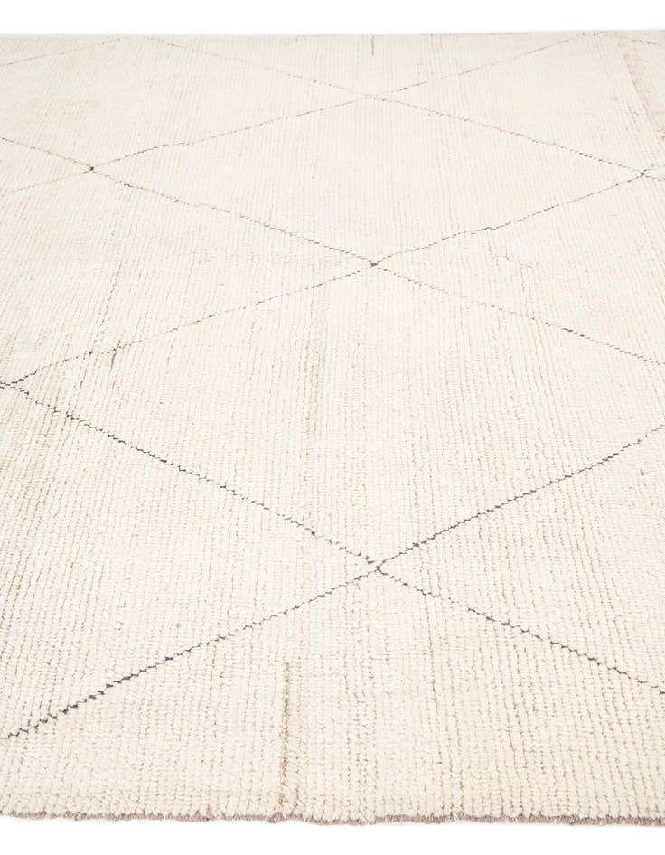 Detail image of  6' 10 x 8' 8  Hand Knotted Moroccan Wool Rug