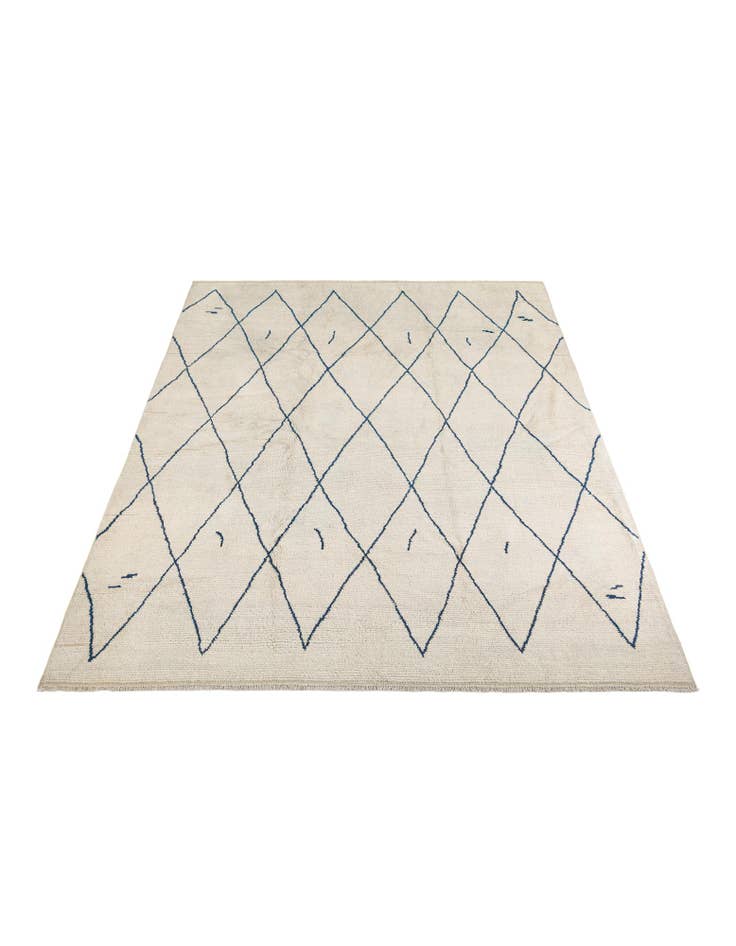 Detail image of  9' 5 x 11' 7  Hand Knotted Moroccan Wool Rug