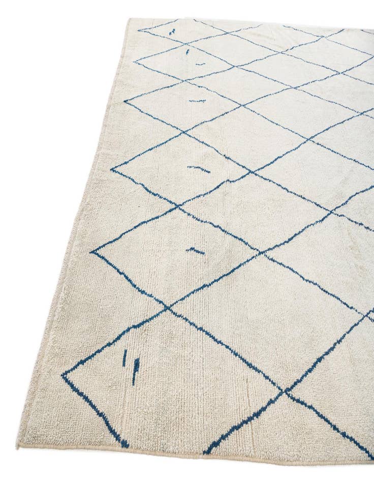 Detail image of  9' 5 x 11' 7  Hand Knotted Moroccan Wool Rug