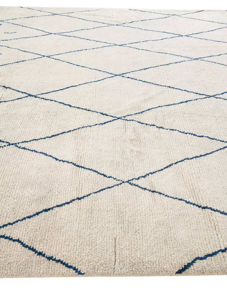 Detail image of  9' 5 x 11' 7  Hand Knotted Moroccan Wool Rug