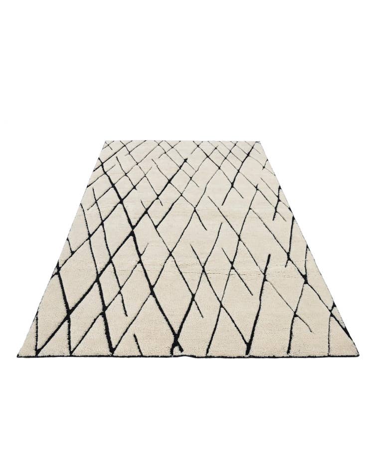 Detail image of 5' x 8' Hand Knotted Moroccan Wool Rug