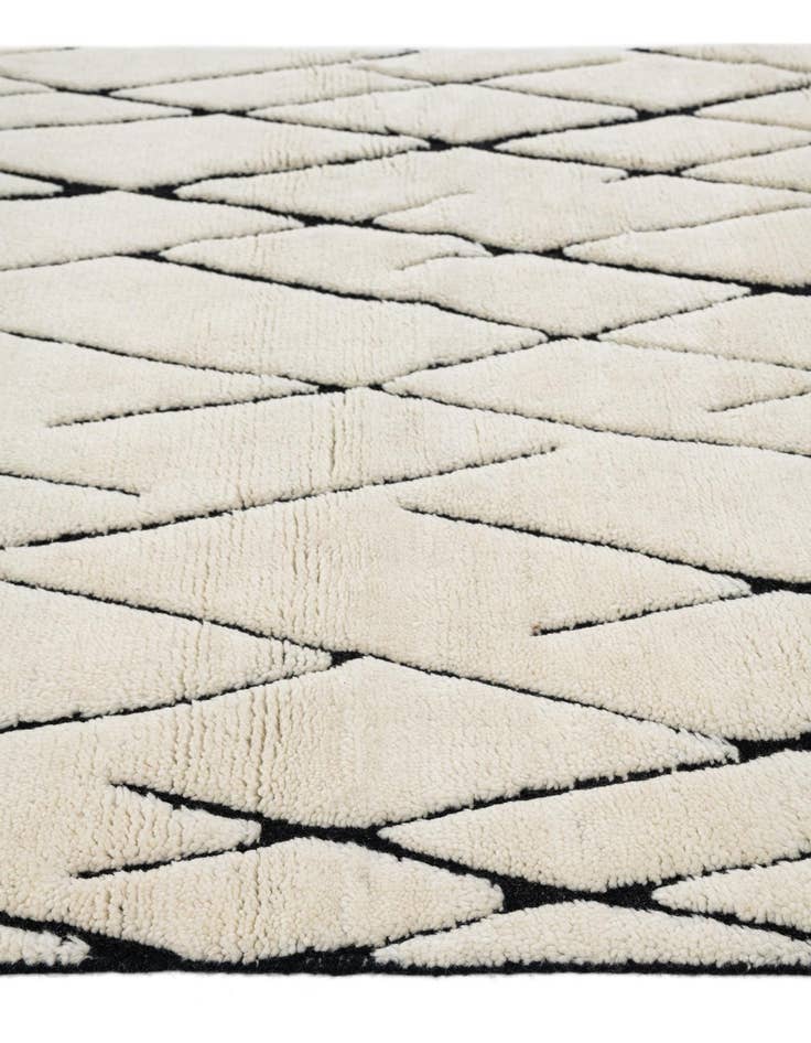 Detail image of 5' x 8' Hand Knotted Moroccan Wool Rug