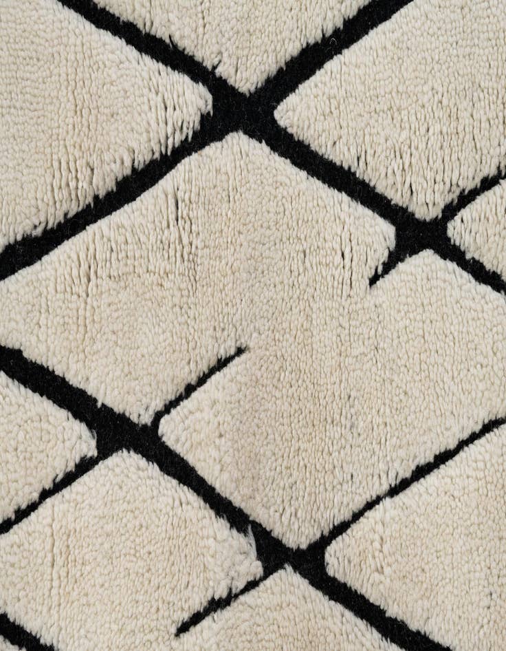 Detail image of 5' x 8' Hand Knotted Moroccan Wool Rug