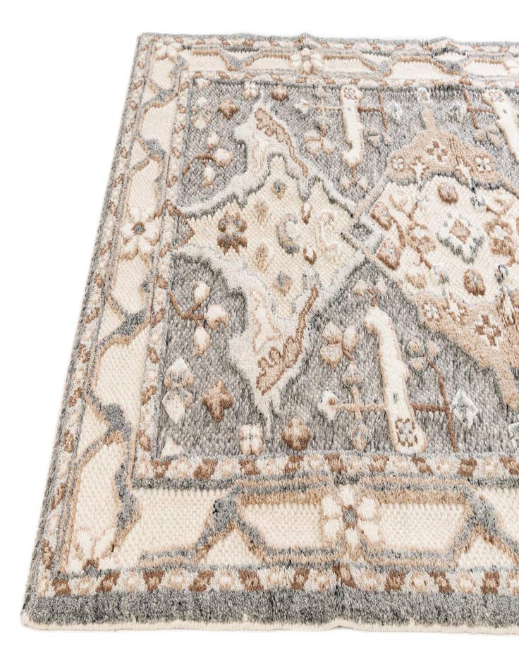 Detail image of  5' 2 x 7' 8  Hand Knotted Moroccan Wool Rug