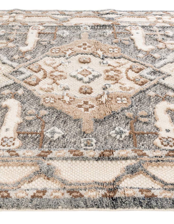Detail image of  5' 2 x 7' 8  Hand Knotted Moroccan Wool Rug