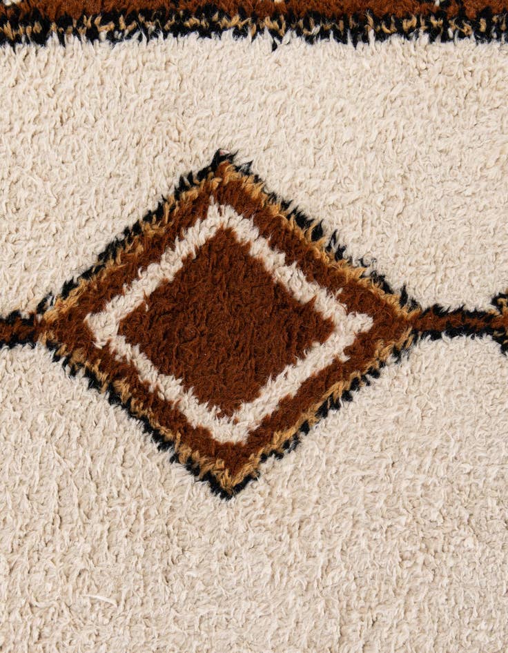 Detail image of  4' x 6'  Hand Knotted Moroccan Wool Rug