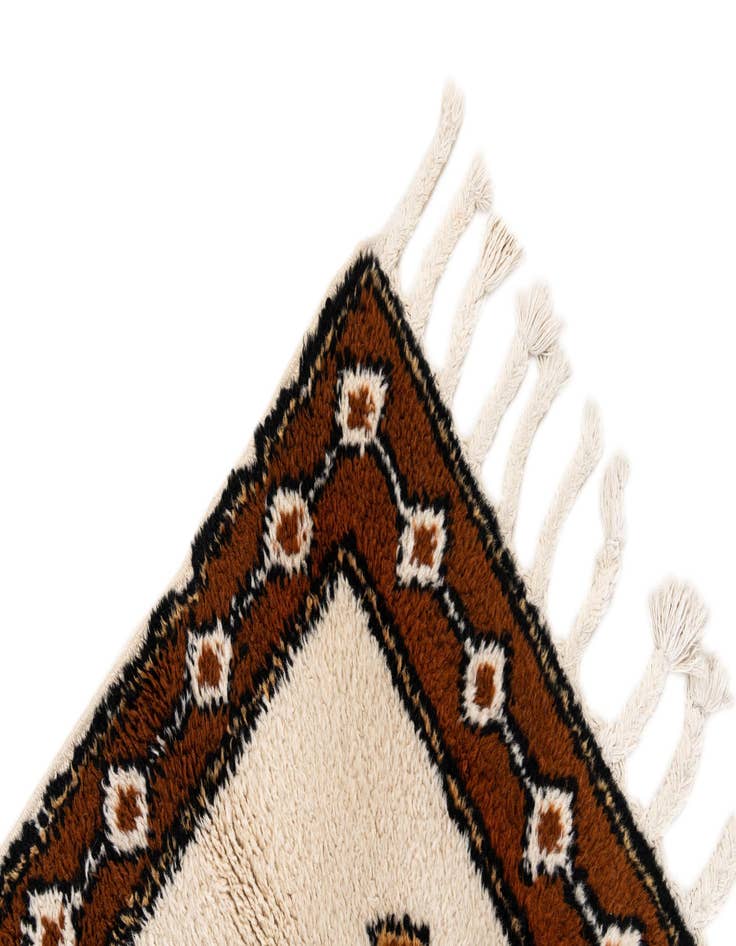 Detail image of  4' x 6'  Hand Knotted Moroccan Wool Rug