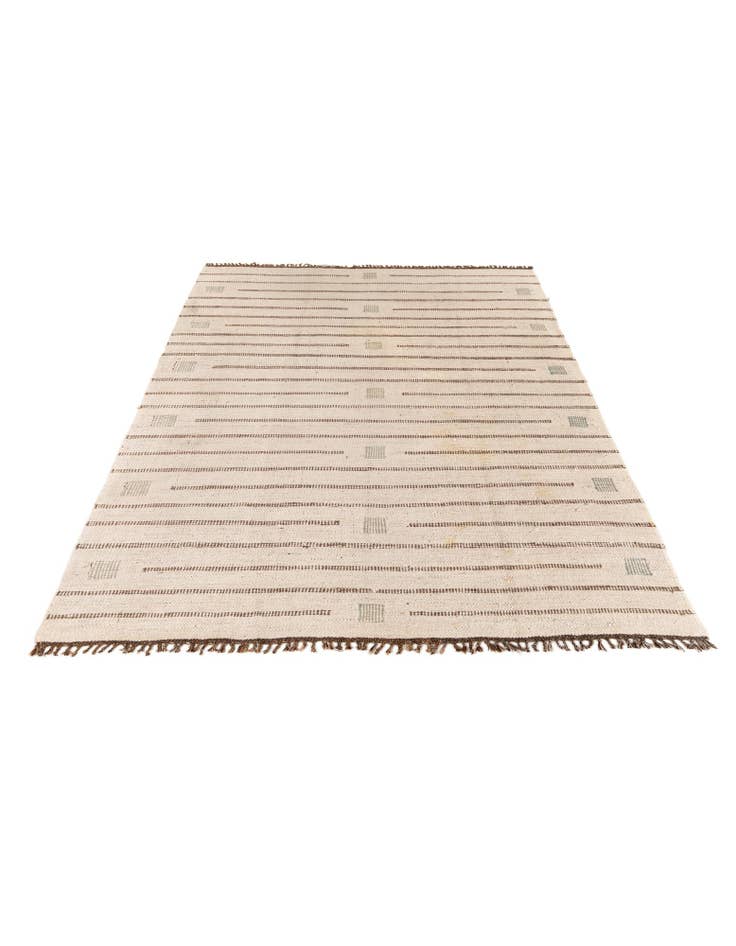 Detail image of  6' 7 x 9' 8  Hand Knotted Moroccan Oriental Wool Rug