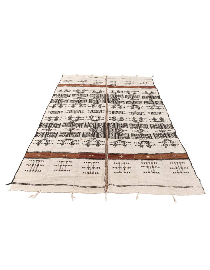 Detail image of  4' 4 x 7' 9  Hand Knotted Moroccan Wool Rug