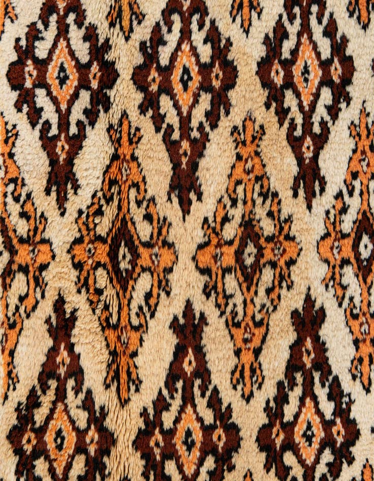 Detail image of  6' 4 x 10'  Hand Knotted Moroccan Wool Rug