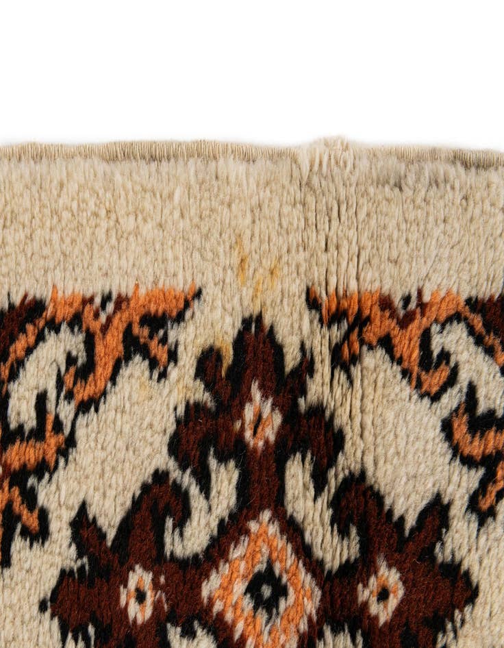 Detail image of  6' 4 x 10'  Hand Knotted Moroccan Wool Rug