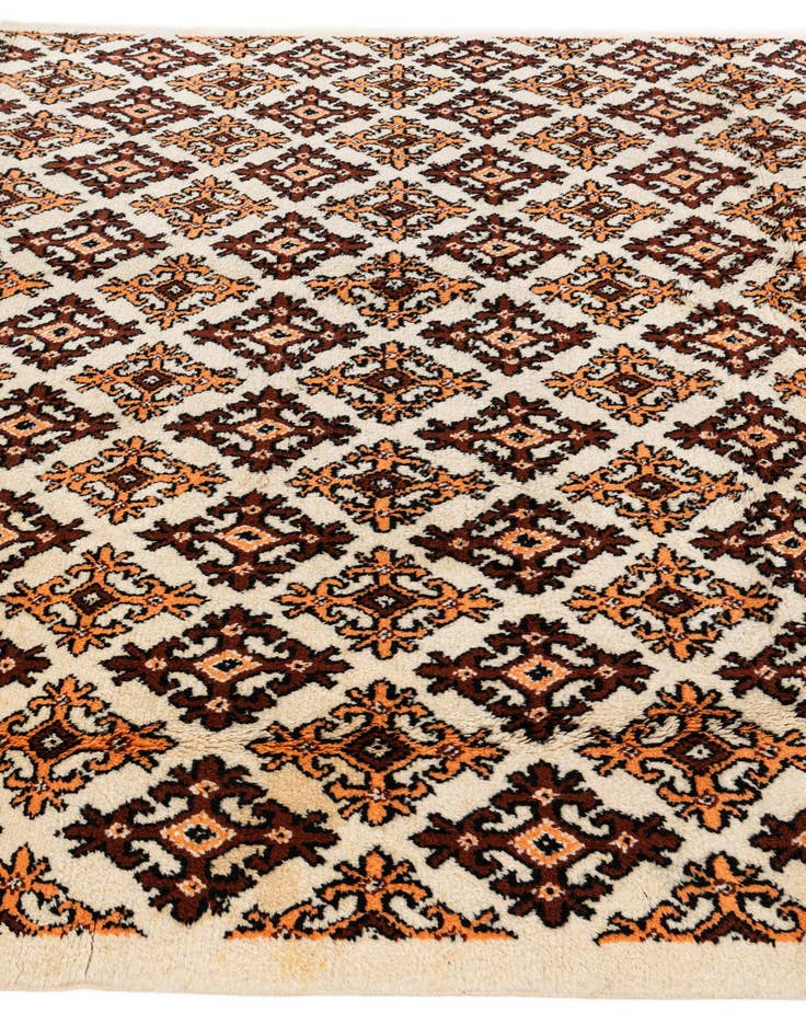 Detail image of  6' 4 x 10'  Hand Knotted Moroccan Wool Rug