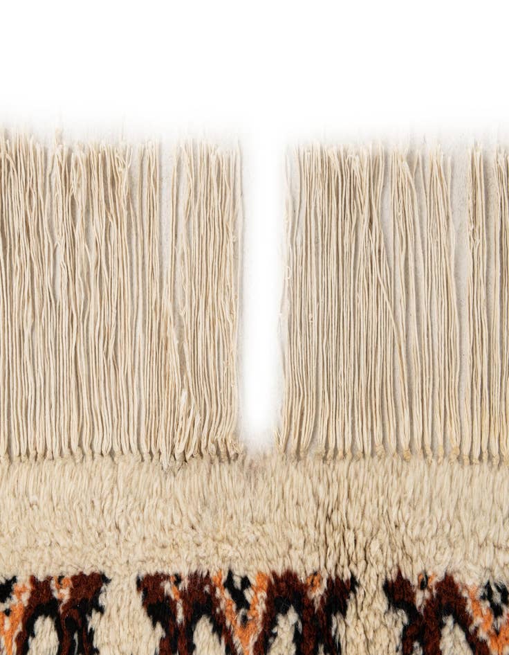 Detail image of  6' 4 x 10'  Hand Knotted Moroccan Wool Rug