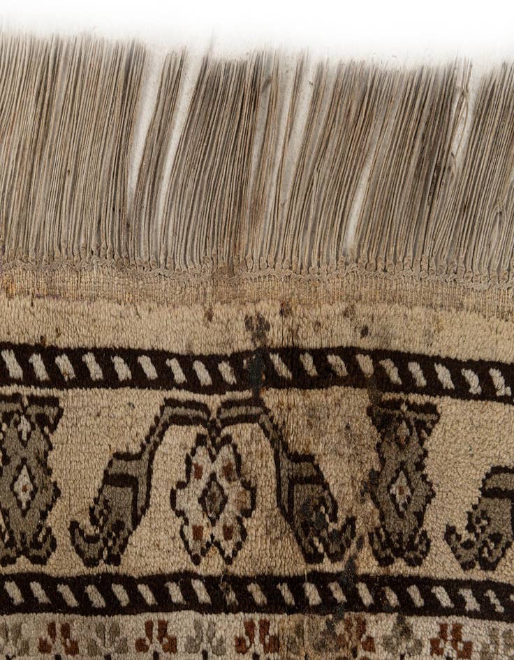 Detail image of  6' 6 x 9' 6  Hand Knotted Moroccan Wool Rug