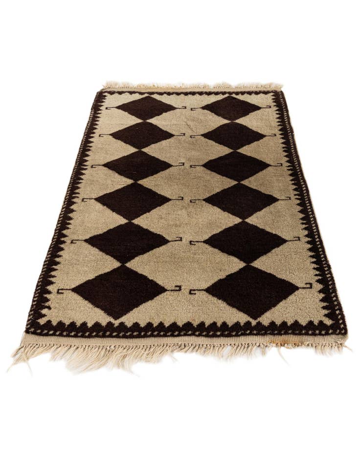 Detail image of  2' 6 x 4' 2  Hand Knotted Moroccan Wool Rug