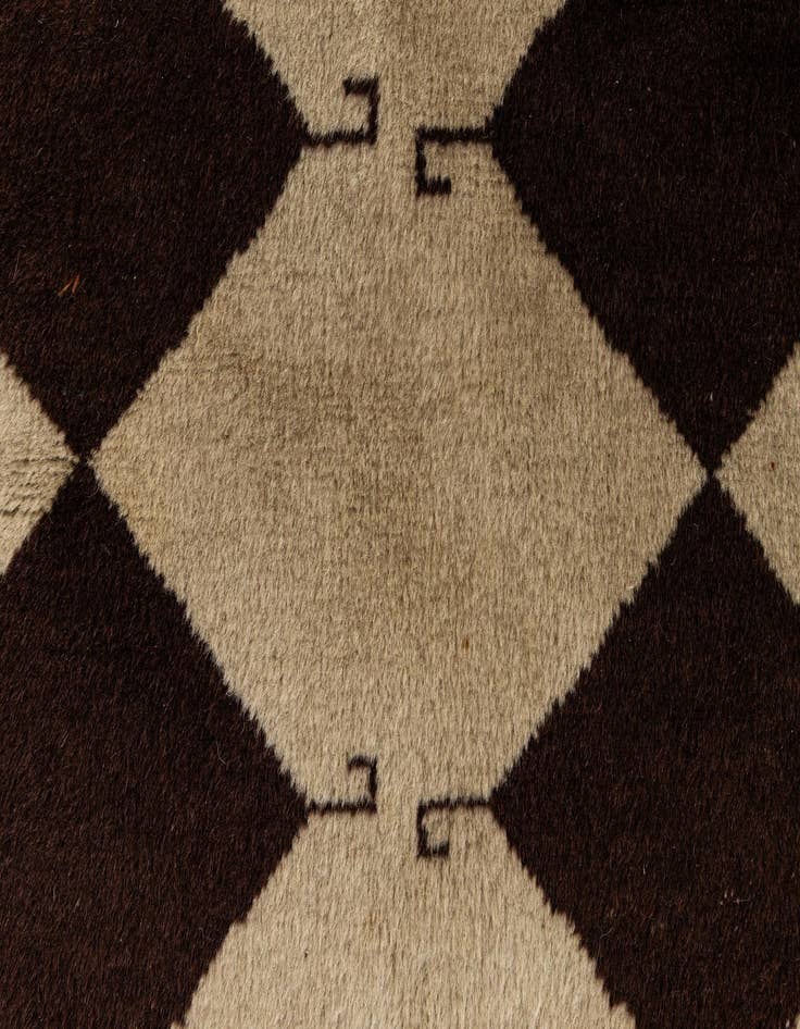 Detail image of  2' 6 x 4' 2  Hand Knotted Moroccan Wool Rug