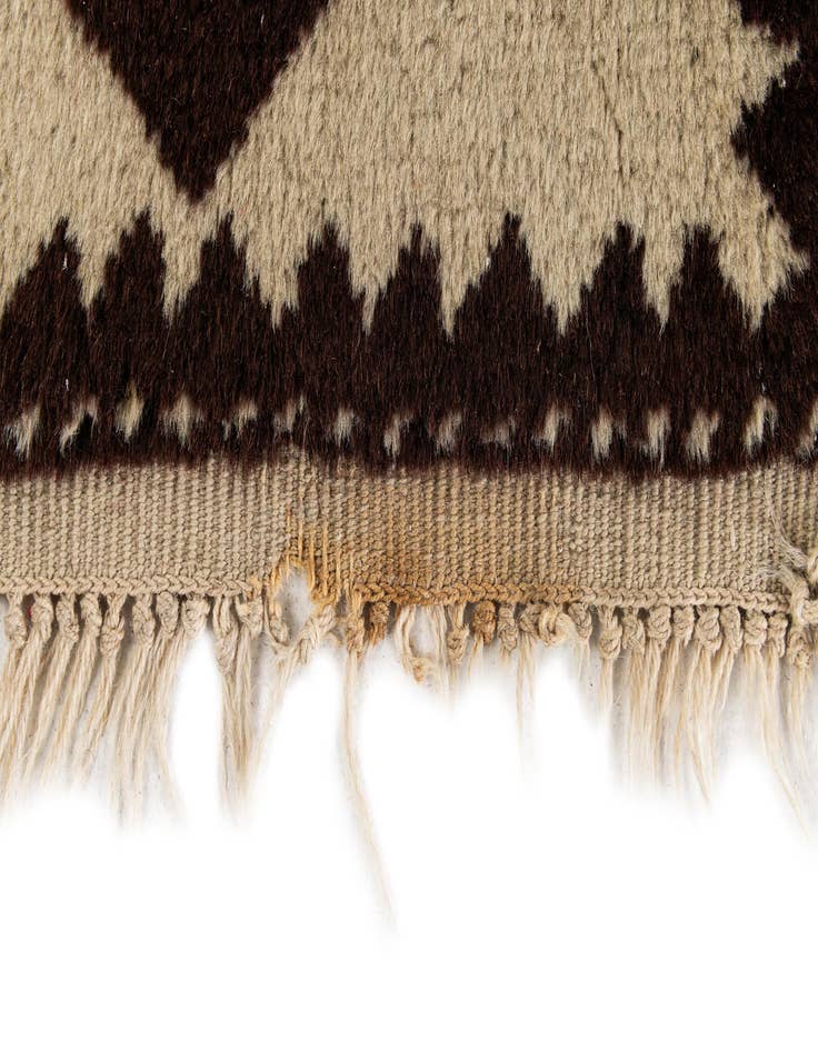 Detail image of  2' 6 x 4' 2  Hand Knotted Moroccan Wool Rug