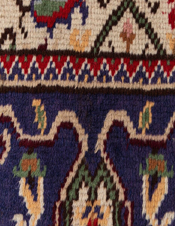 Detail image of  6' 5 x 9' 9  Hand Knotted Moroccan Wool Rug
