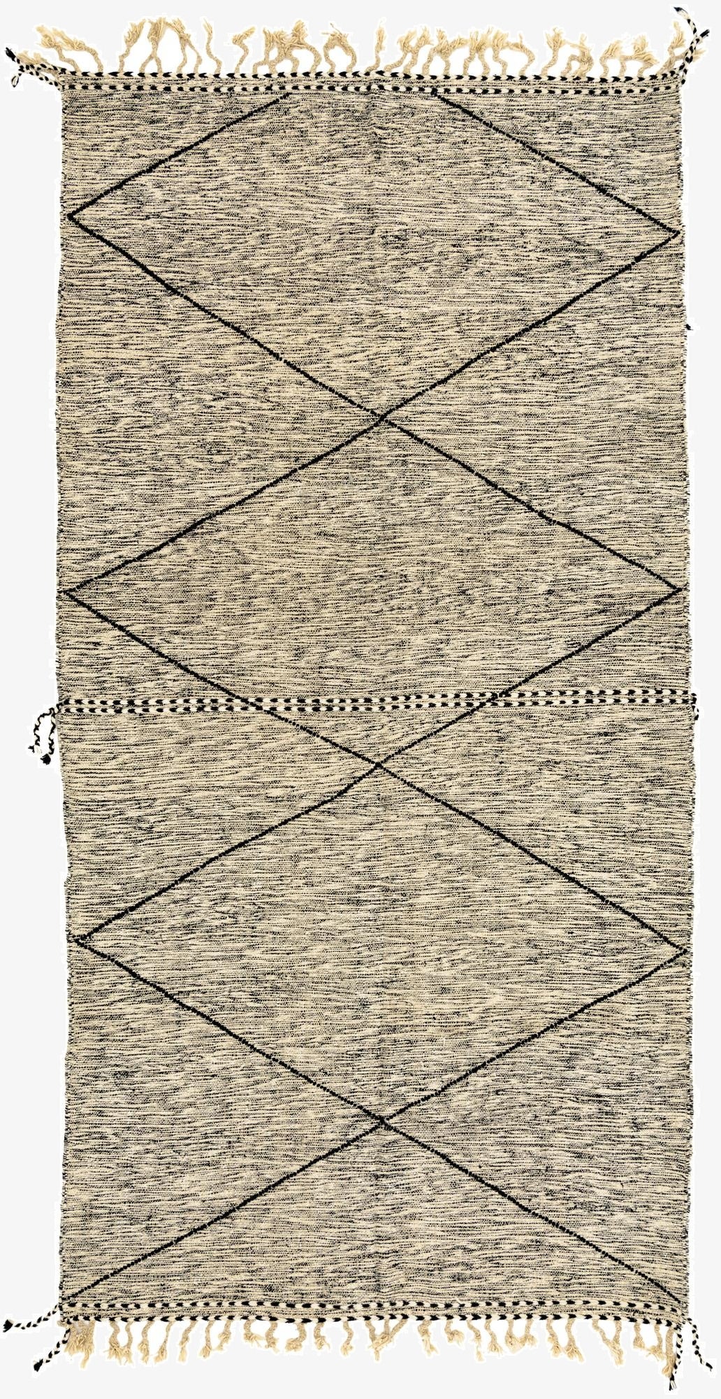  6' 7 x 12' 10  Hand Knotted Moroccan Wool Rug