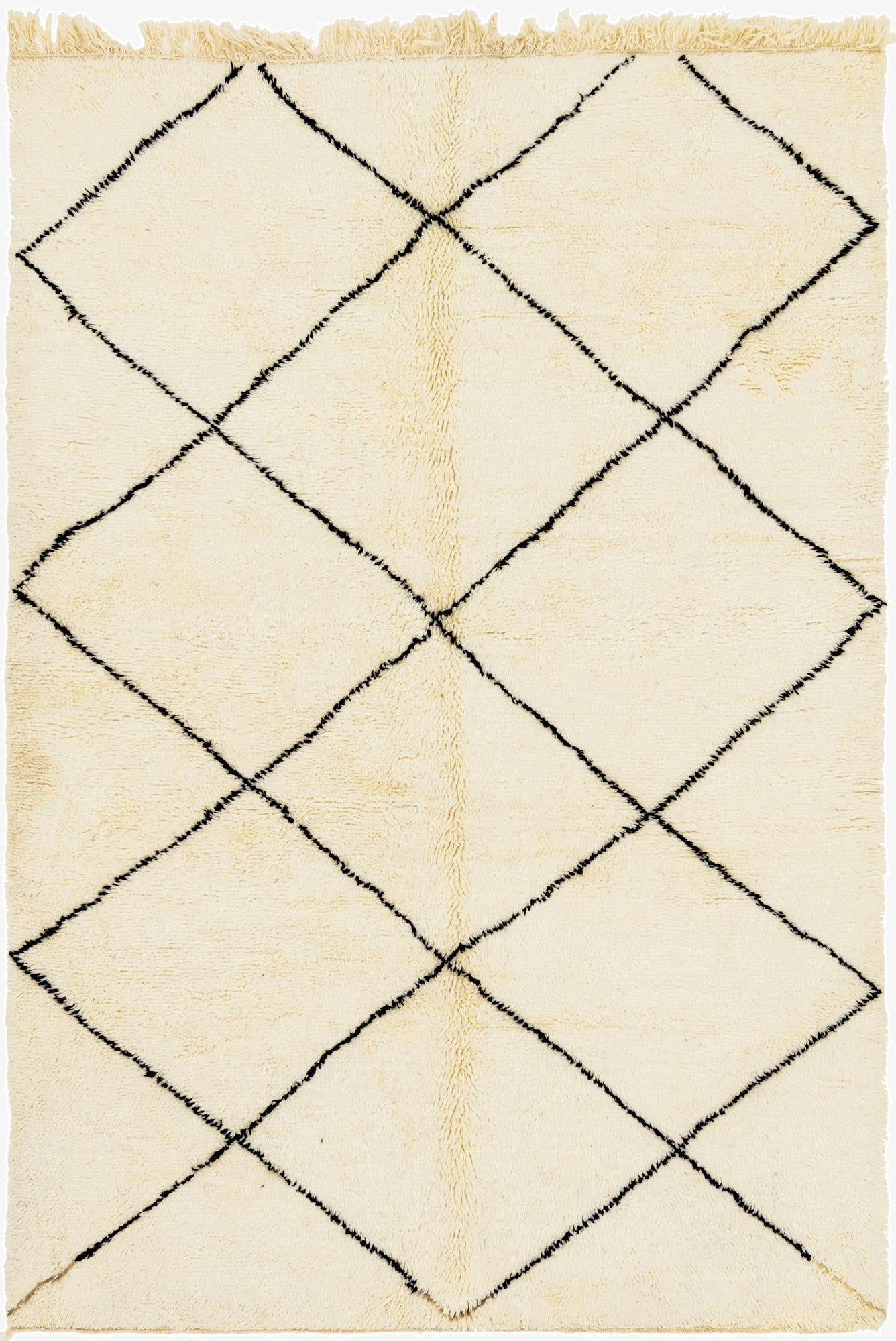  6' 6 x 9' 7  Hand Knotted Moroccan Wool Rug
