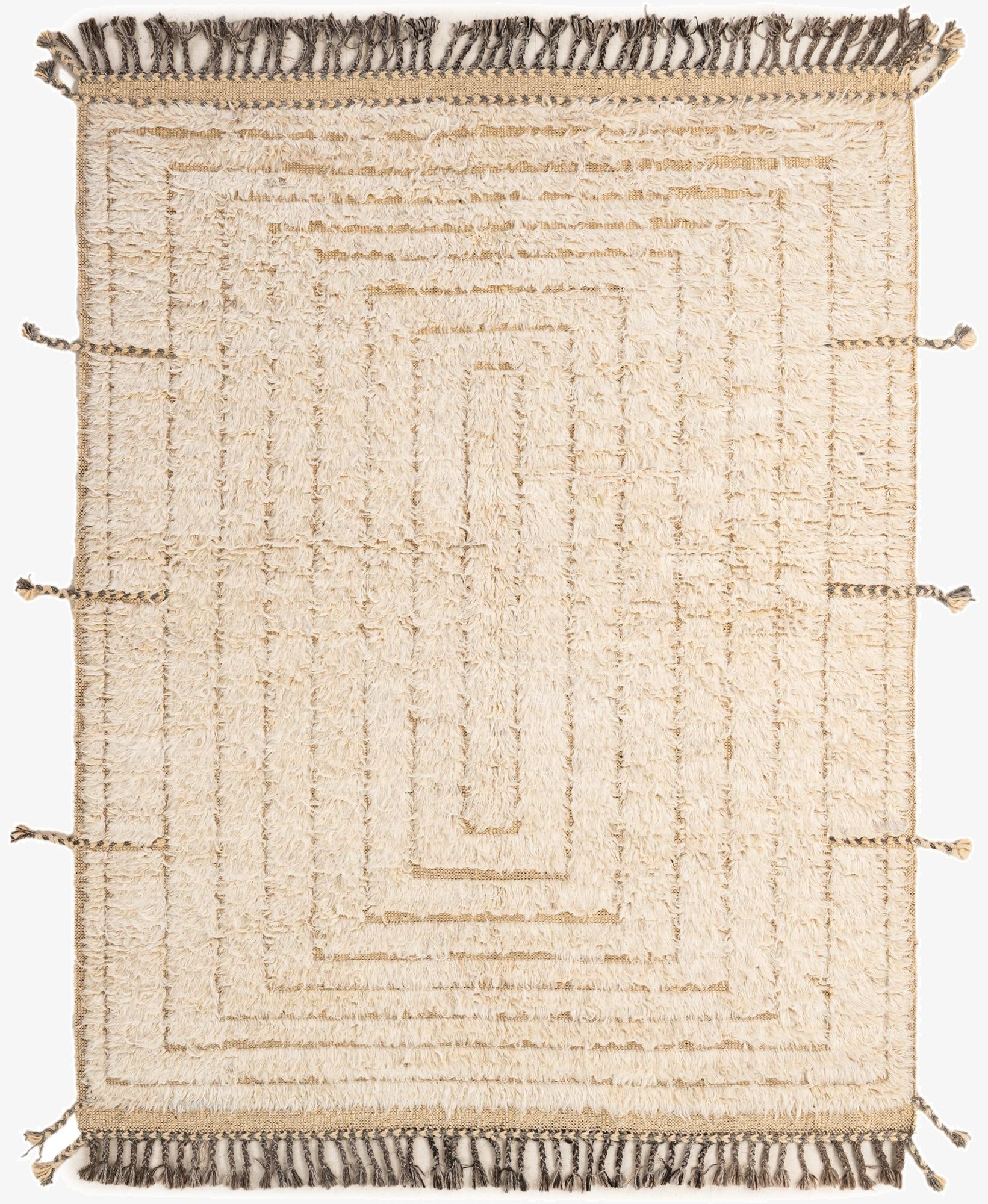  5' 4 x 6' 8  Hand Knotted Moroccan Wool Rug