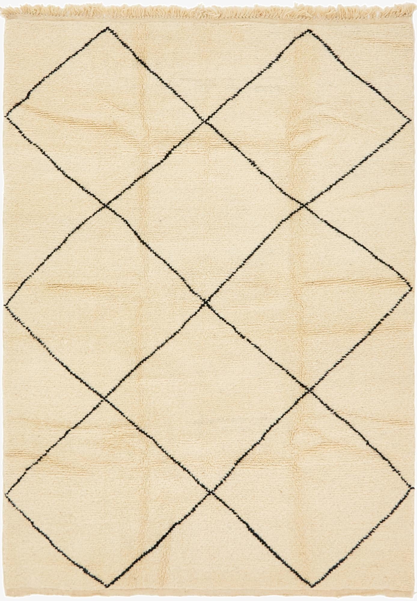  6' 10 x 9' 7  Hand Knotted Moroccan Wool Rug