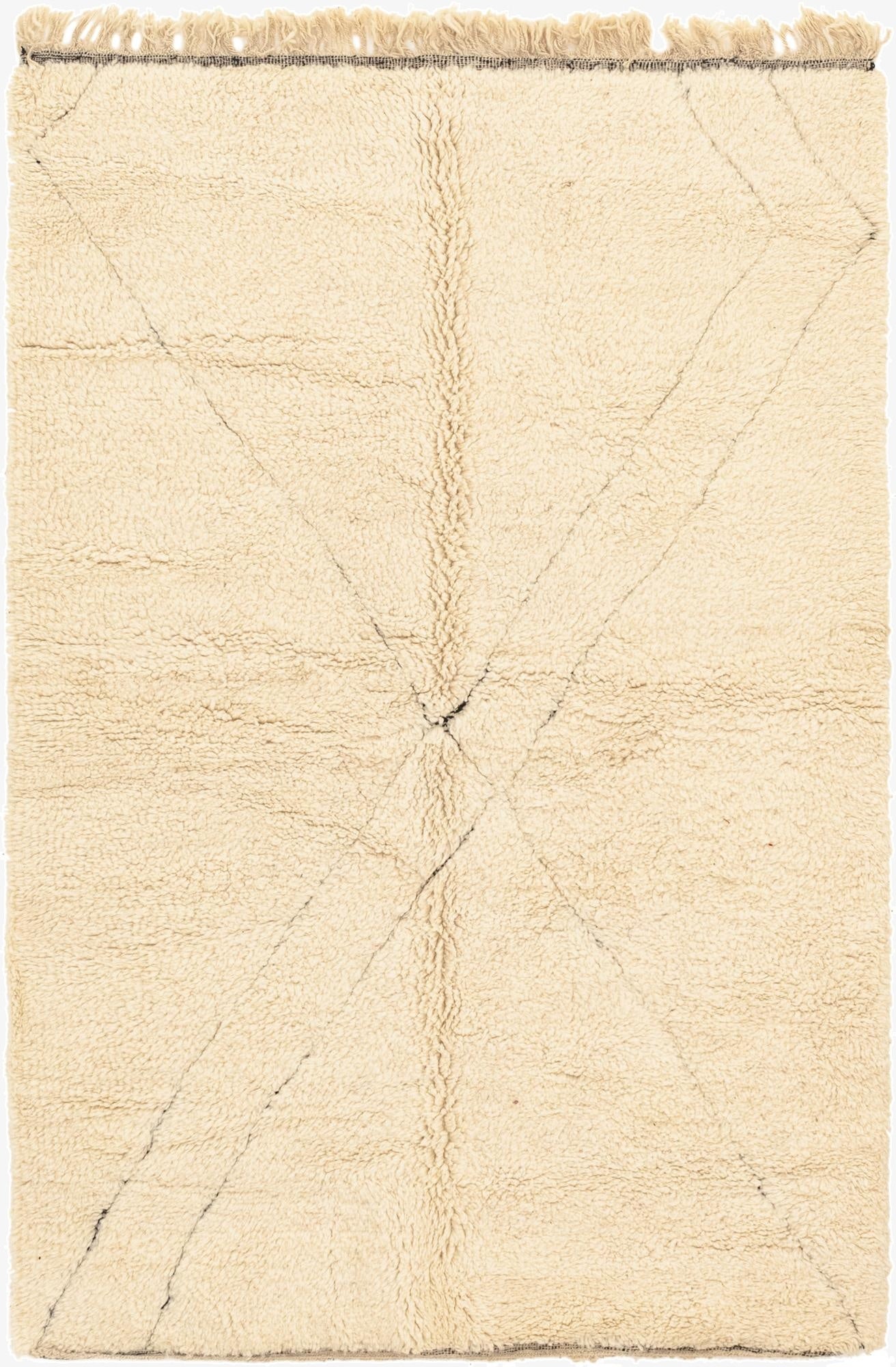  5' 3 x 8'  Hand Knotted Moroccan Wool Rug