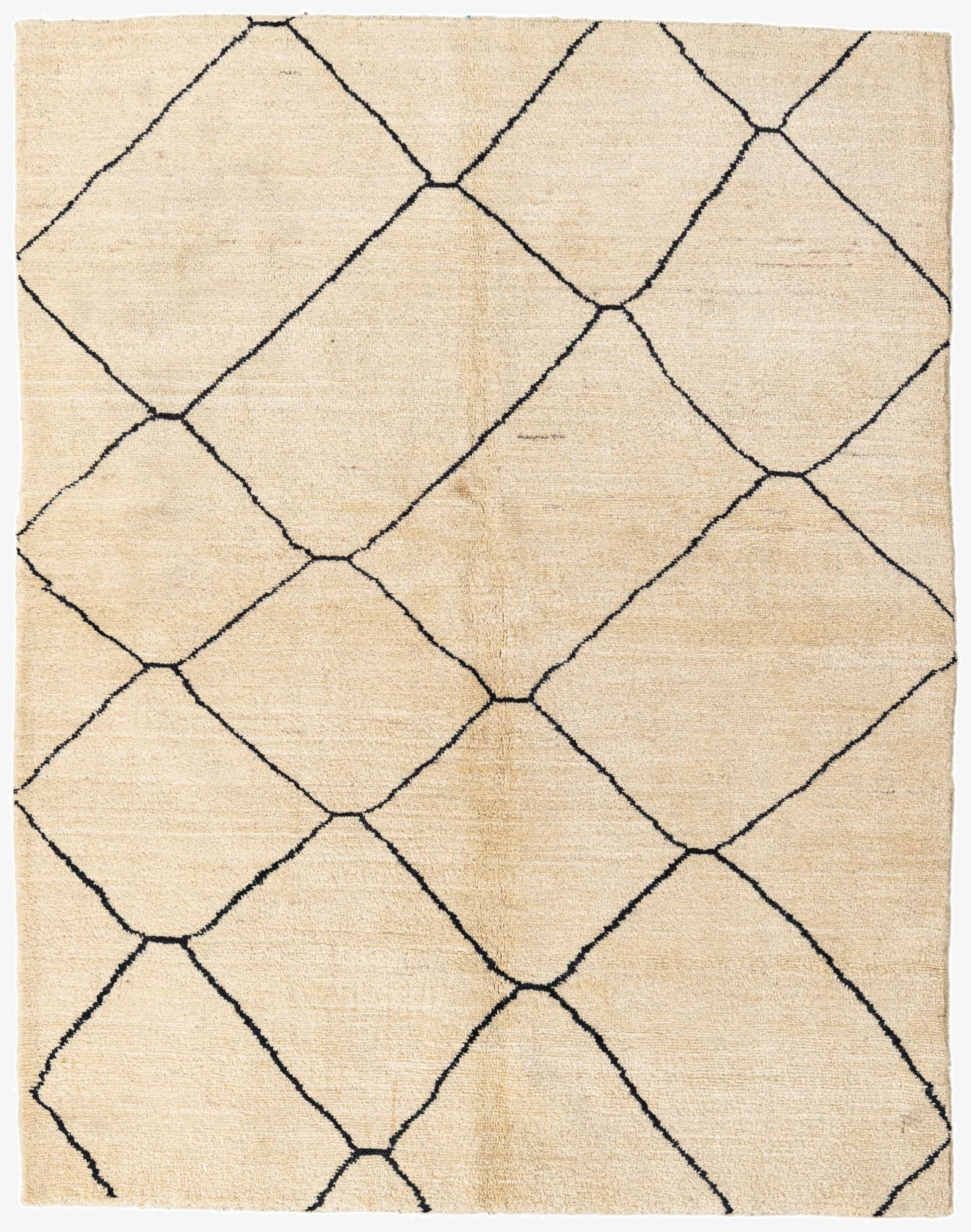  5' 9 x 7' 4  Hand Knotted Moroccan Wool Rug